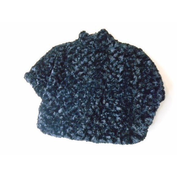 Jessica Howard Evenings Sz XL Black Faux Fur Shrug Wrap Crop Jacket Black w Slee - Picture 4 of 4